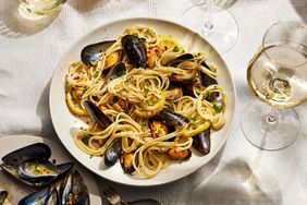 Spaghetti with Mussels Mint and Lemon