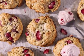 Strawberry creme fraiche biscuits