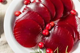 Thanksgiving canned cranberry sauce