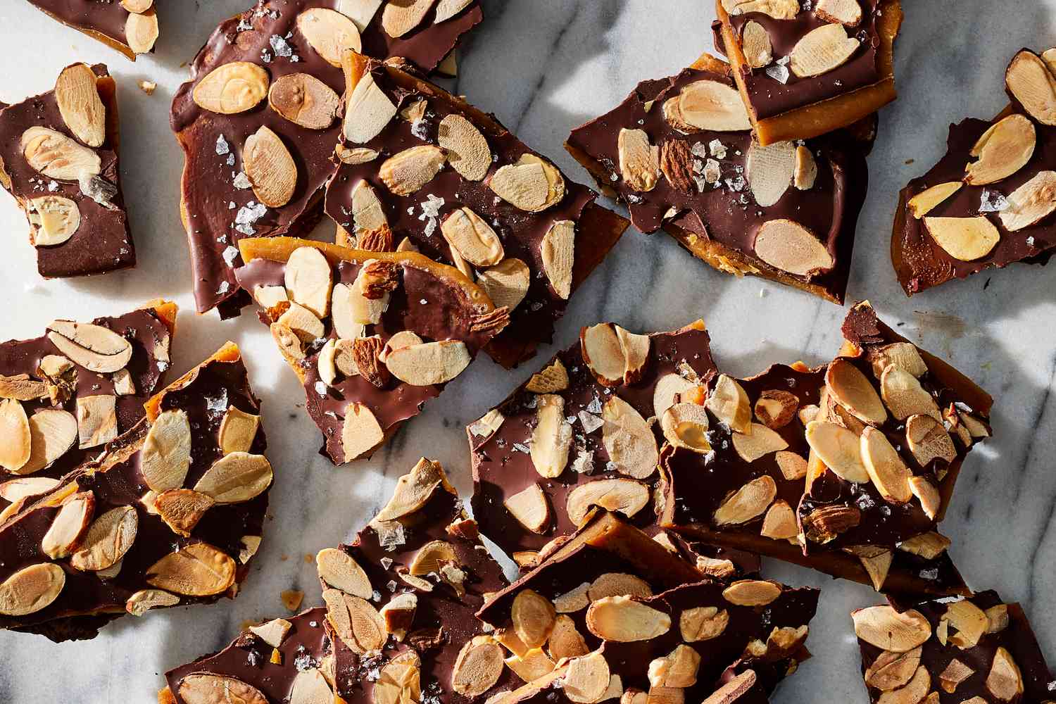 Toffee with Sliced Almonds