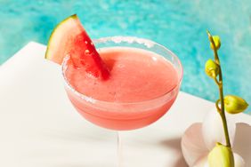 watermelon daiquiri with watermelon wedge