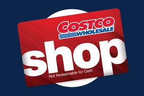 The Costco Shop card on a blue and white background. 